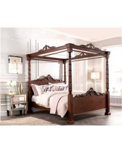 Curves & Carvings French Classic Kolkata Four Poster Bed - C&C BED0166
