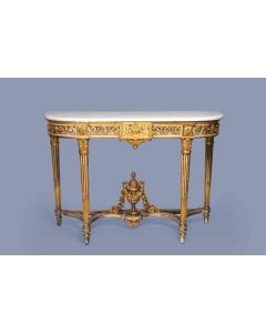 Curves and Carvings Colonial French Console 0129