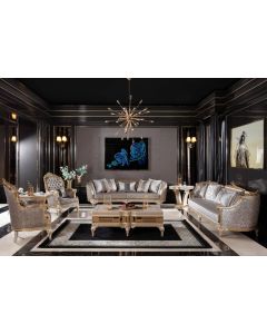 Curves & Carvings French Style Mumbai Sofa Set - C&C SOF0114