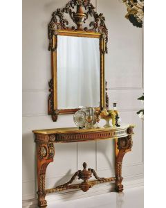 Curves and Carvings Teak Wood Victorian Classic Console 0137
