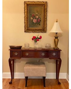 Curves and Carvings Teak Wood Victorian Classic Console 0137
