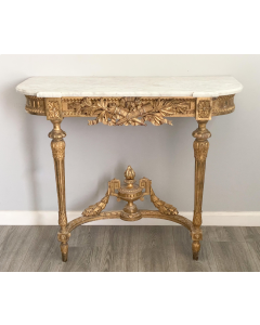 Curves and Carvings Teak Wood Victorian Classic Console 0137