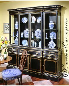 Curves & Carvings Neo-Classic Crockery Hutch Cabinet - C&C DU0047