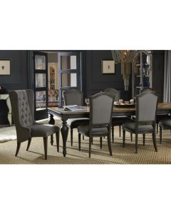 Curves & Carvings Distressed Finish Modern Pune Dining Table Set - C&C DTC0104