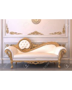 Curves & Carvings Royal Gold Delhi Couch Diwan- C&C SOF0623