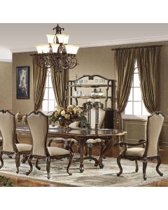 Curves & Carvings Surat Classic Antique Dining Table Set - C&C DTC0105