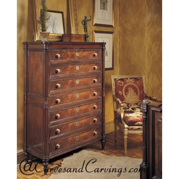 Curves & Carvings Classic Colonial Chest of Drawers - C&C CAB0001