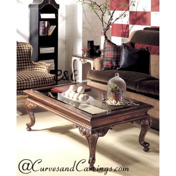 Curves & Carvings Classic Goa Walnut Colonial Table - C&C TAB0016